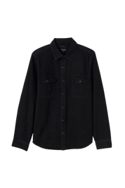 Chemise tissée Wayne Stretch L/S - Noir délavé