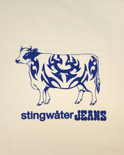 Stingwater Tatted Cow T-Shirt Ringer - Blanc Cassé/Marine