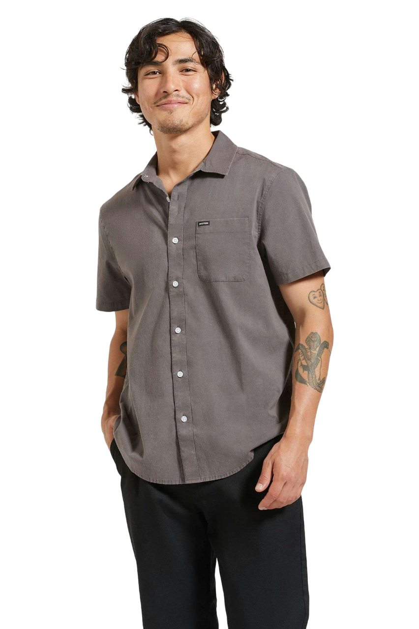 Charter Sol Wash S/S Woven Shirt - Charcoal Sol Wash