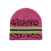 Striped Logo Beanie - Red