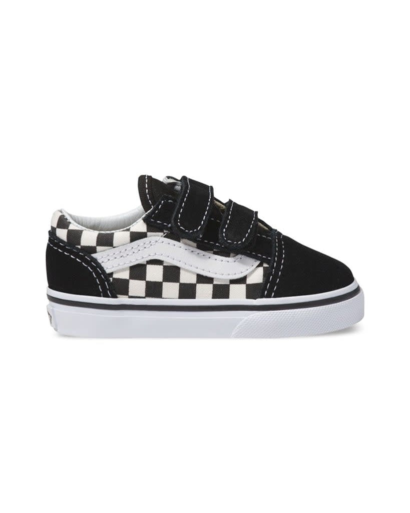 Toddler Old Skool V - Primary Checkerboard Black/White