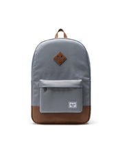 Heritage Backpack - Grey/Tan Synthetic Leather