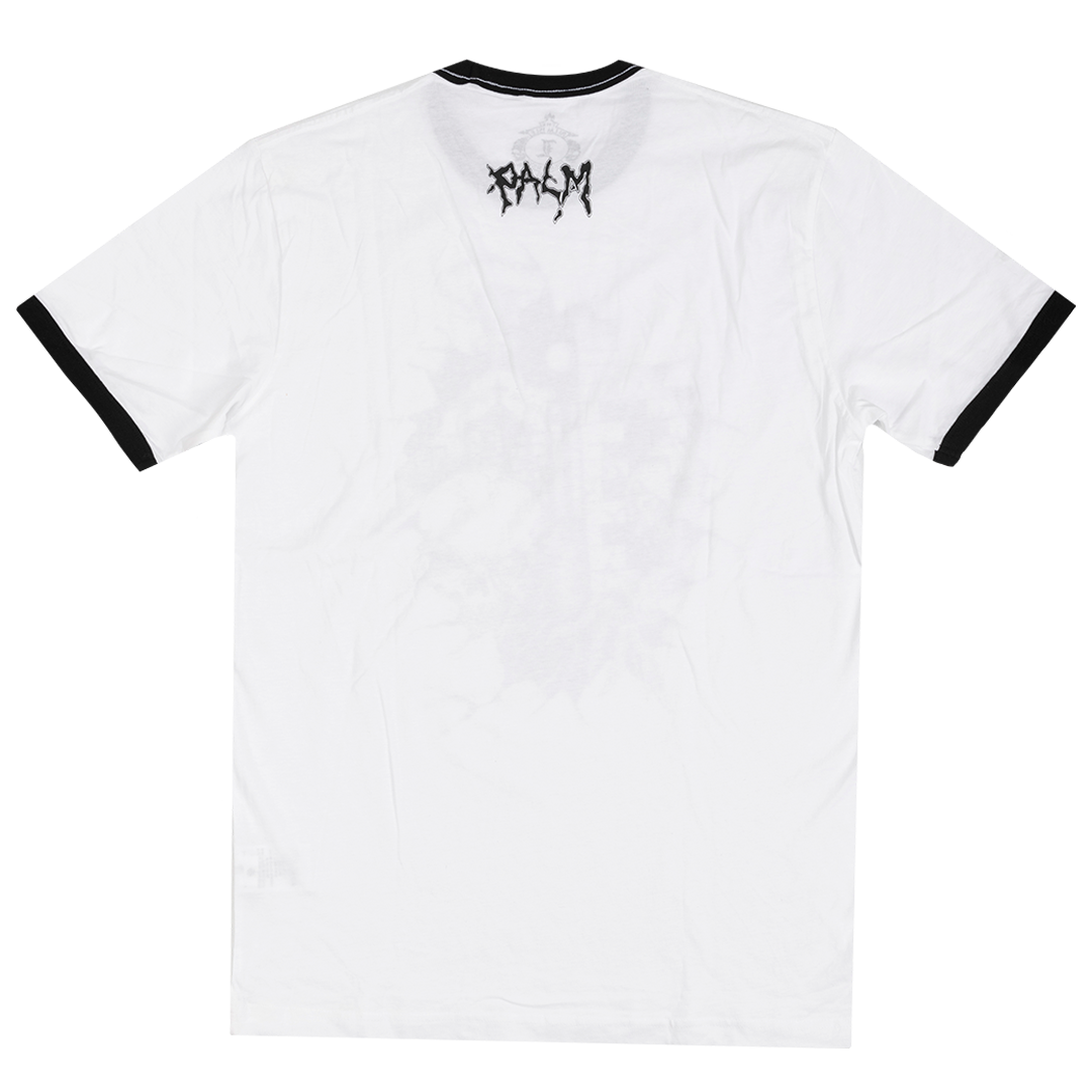 Tavi Ringer Front Print T-Shirt - White