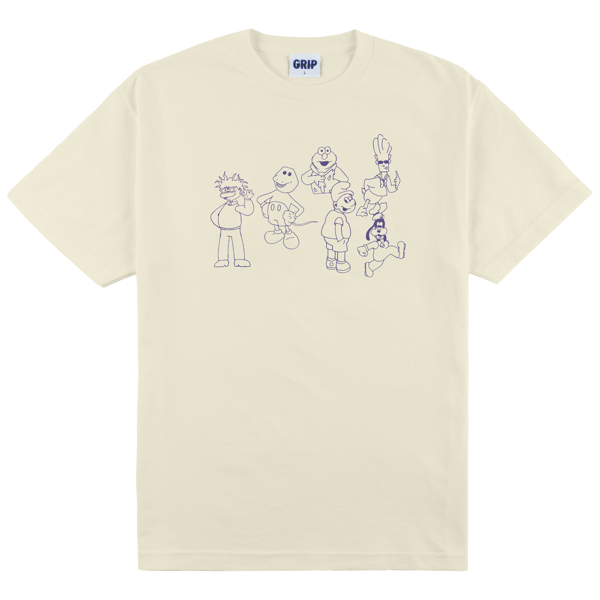 Confused Characters Tee - Cream