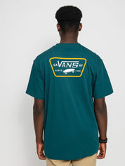 Full Patch Back T-Shirt - Deep Teal/White