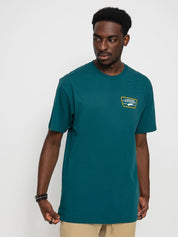 Full Patch Back T-Shirt - Deep Teal/White