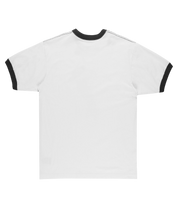 Skate Mike G Snake Flame Ringer T-Shirt - Marshmallow White