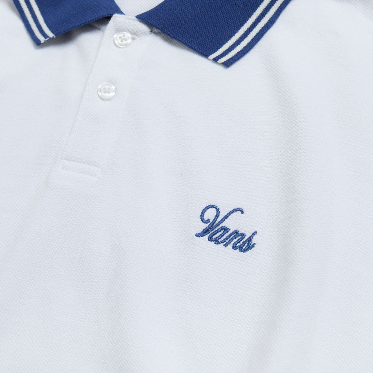 Carson Polo Shirt - White/True Blue