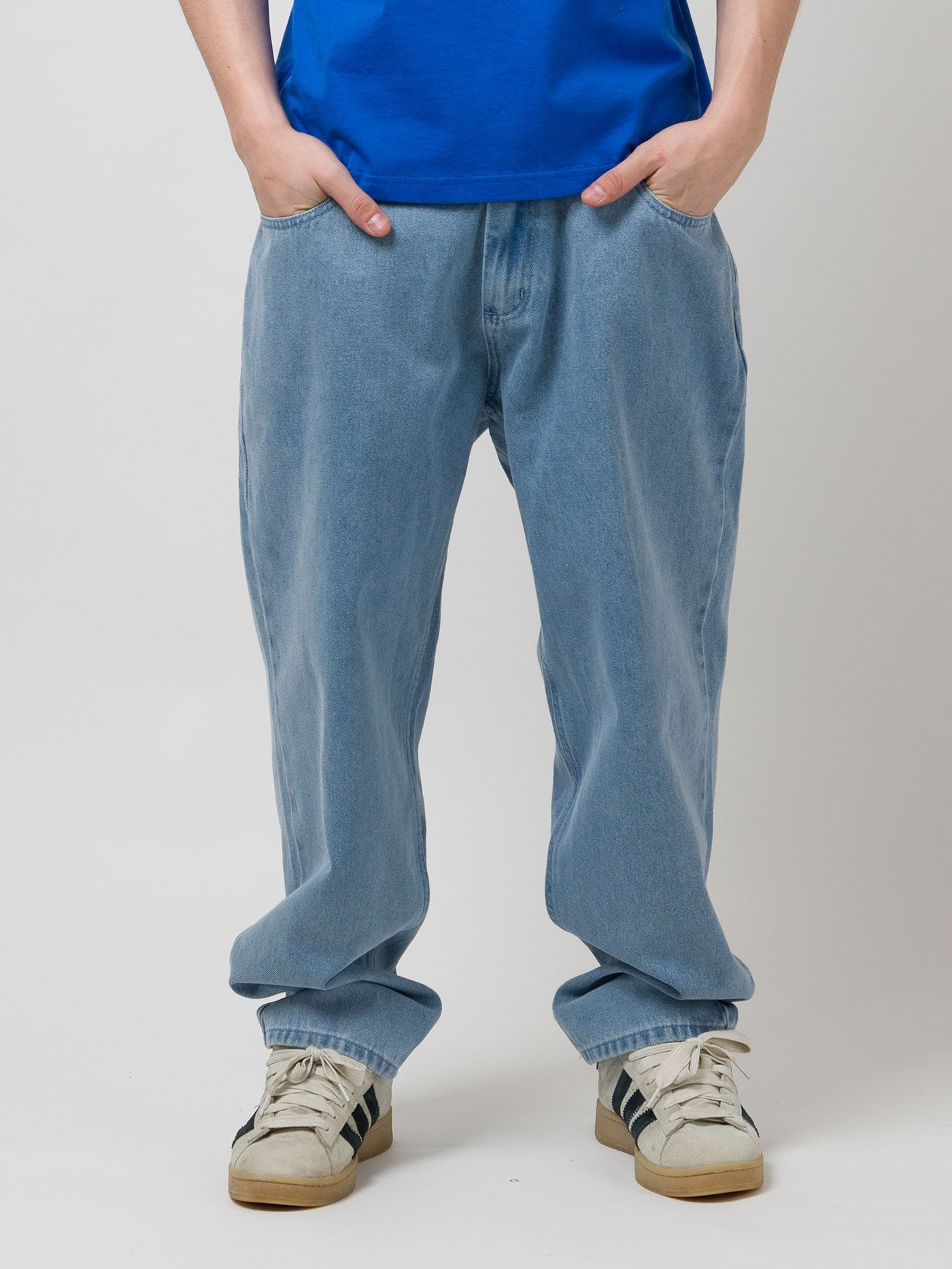 1990 Baggy 5 Pocket Denim Pants - Indigo Light Wash