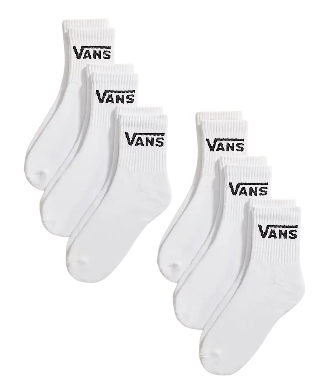 Classic Half Crew Socks 6-Pack - White