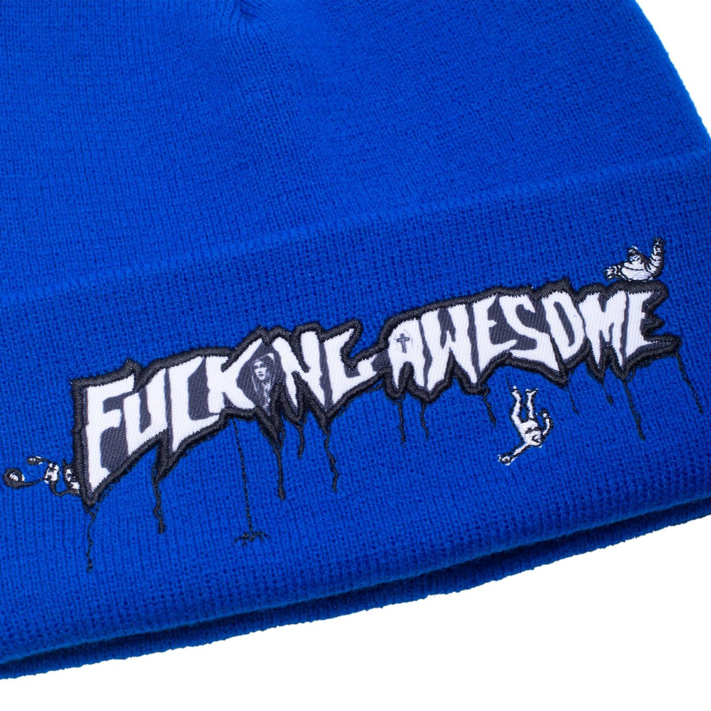 Virgin Stamp Cuff Beanie - Cobalt