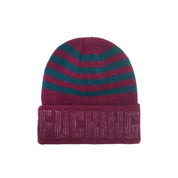 FA Striped Cuff Beanie - Maroon/Green