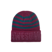 FA Striped Cuff Beanie - Maroon/Green