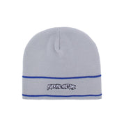 Little Stamp Striped Cuff Beanie - Grey/Blue
