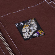 Lesser God Zip Up Hoodie - Brown