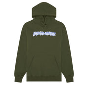 Sweat à capuche avec logo découpé - Vert armée