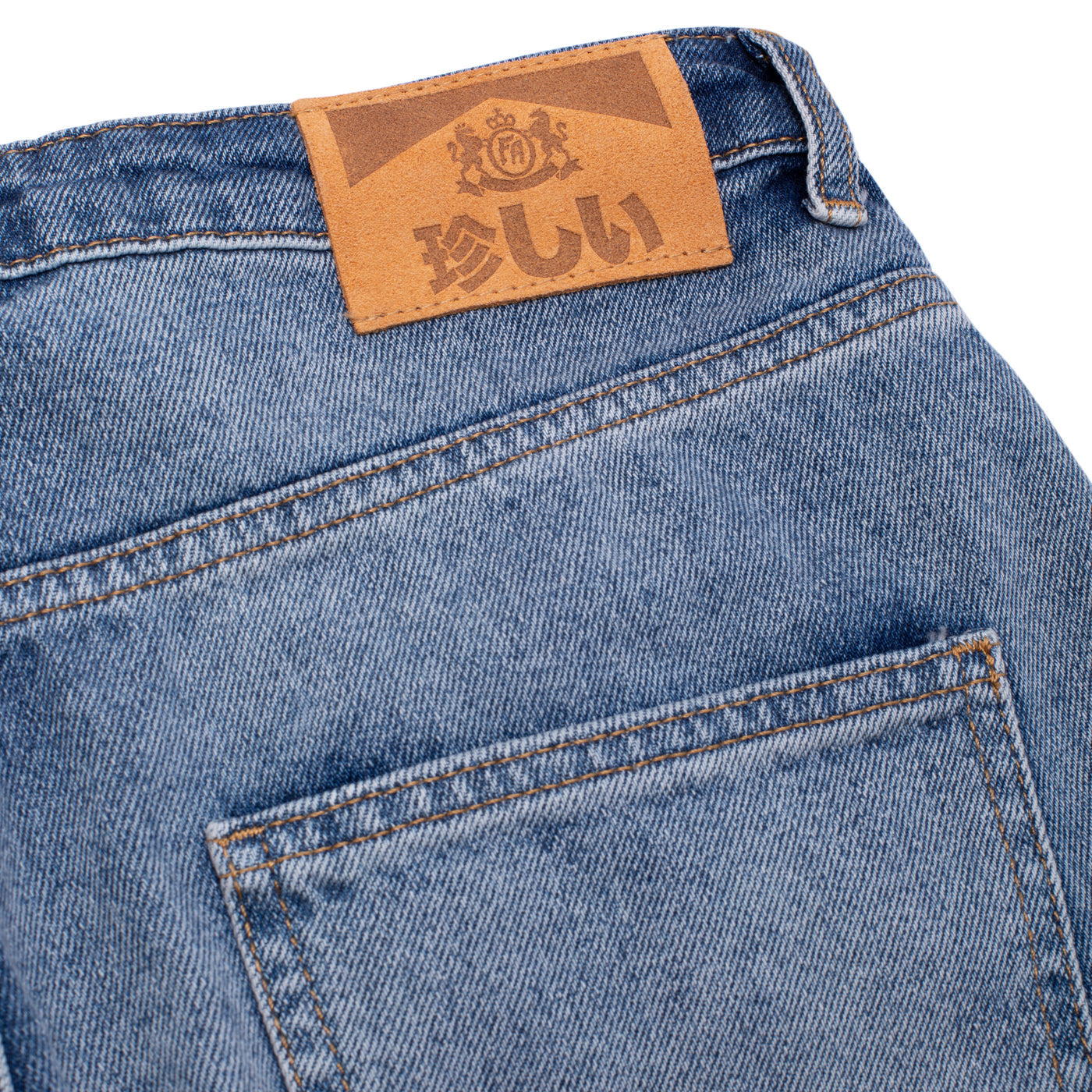 Riveting Shorts - Light Blue Denim