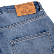 Riveting Shorts - Light Blue Denim