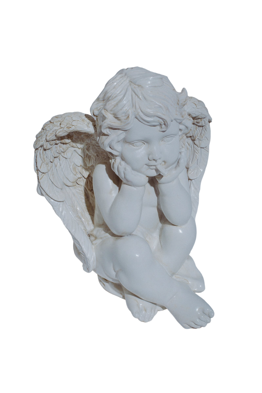 Smoking Cherub Hide-a-Key - White