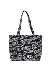 AOP Stamp Logo Sac Fourre-tout - Noir/Blanc