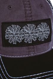 Three Spiral Edge Stitch Casquette Six Panneaux - Gris