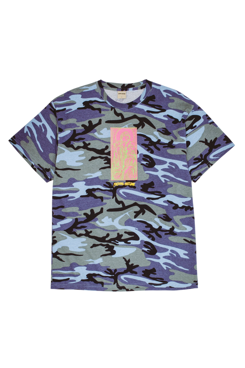 Hate The Pain Away T-Shirt à Manches Courtes - Camouflage Bleu