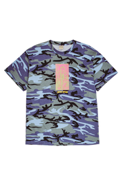 Hate The Pain Away T-Shirt à Manches Courtes - Camouflage Bleu