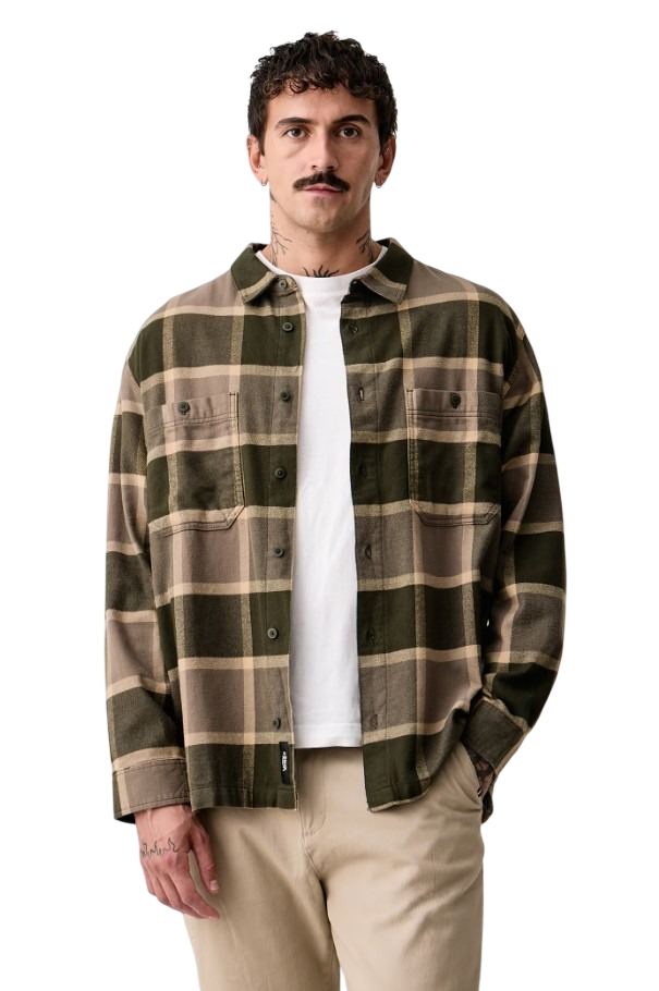 Chemise en Flanelle à Carreaux Larkspur - Fougère Obsidienne