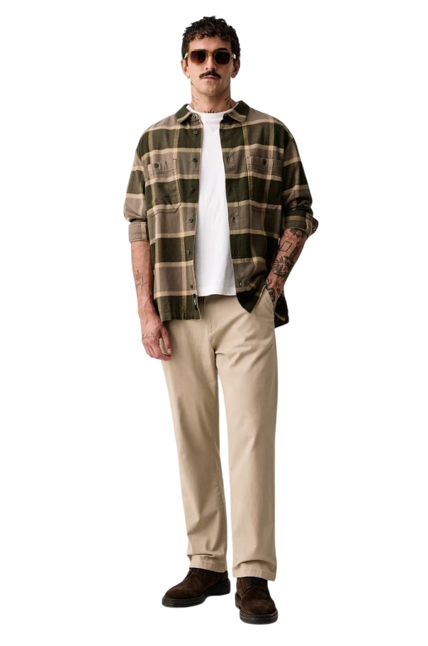 Chemise en Flanelle à Carreaux Larkspur - Fougère Obsidienne