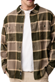 Chemise en Flanelle à Carreaux Larkspur - Fougère Obsidienne