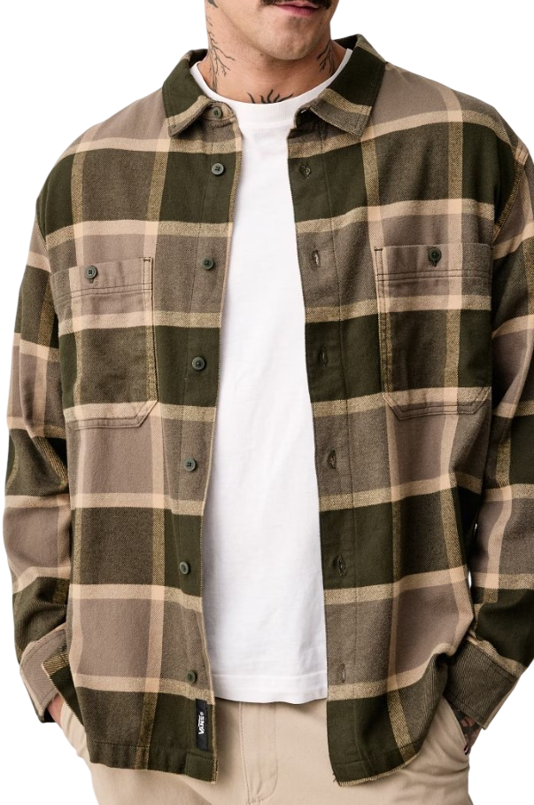 Chemise en Flanelle à Carreaux Larkspur - Fougère Obsidienne