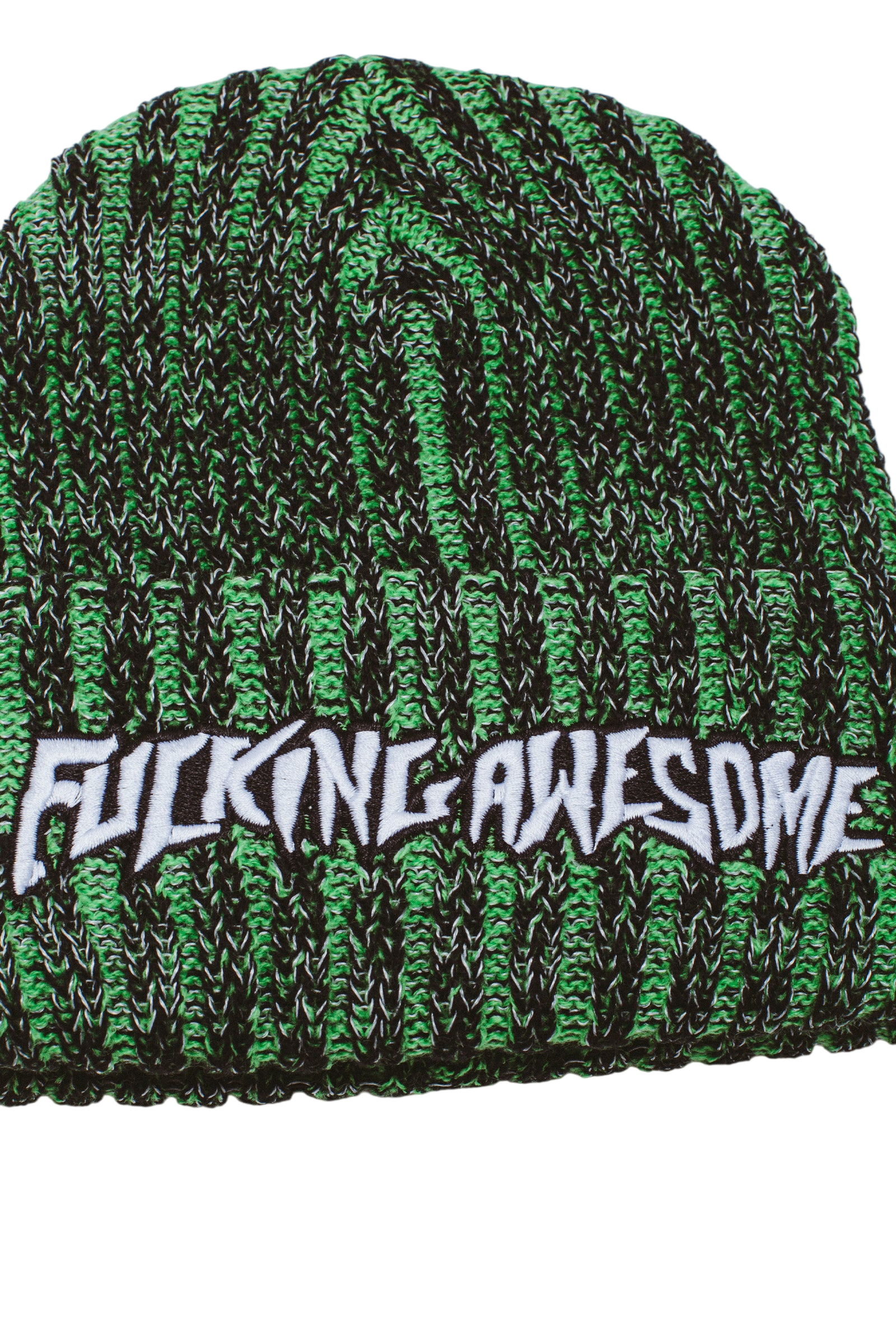 Reflective Stripe Beanie - Green/Black