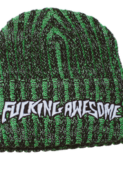 Reflective Stripe Beanie - Green/Black