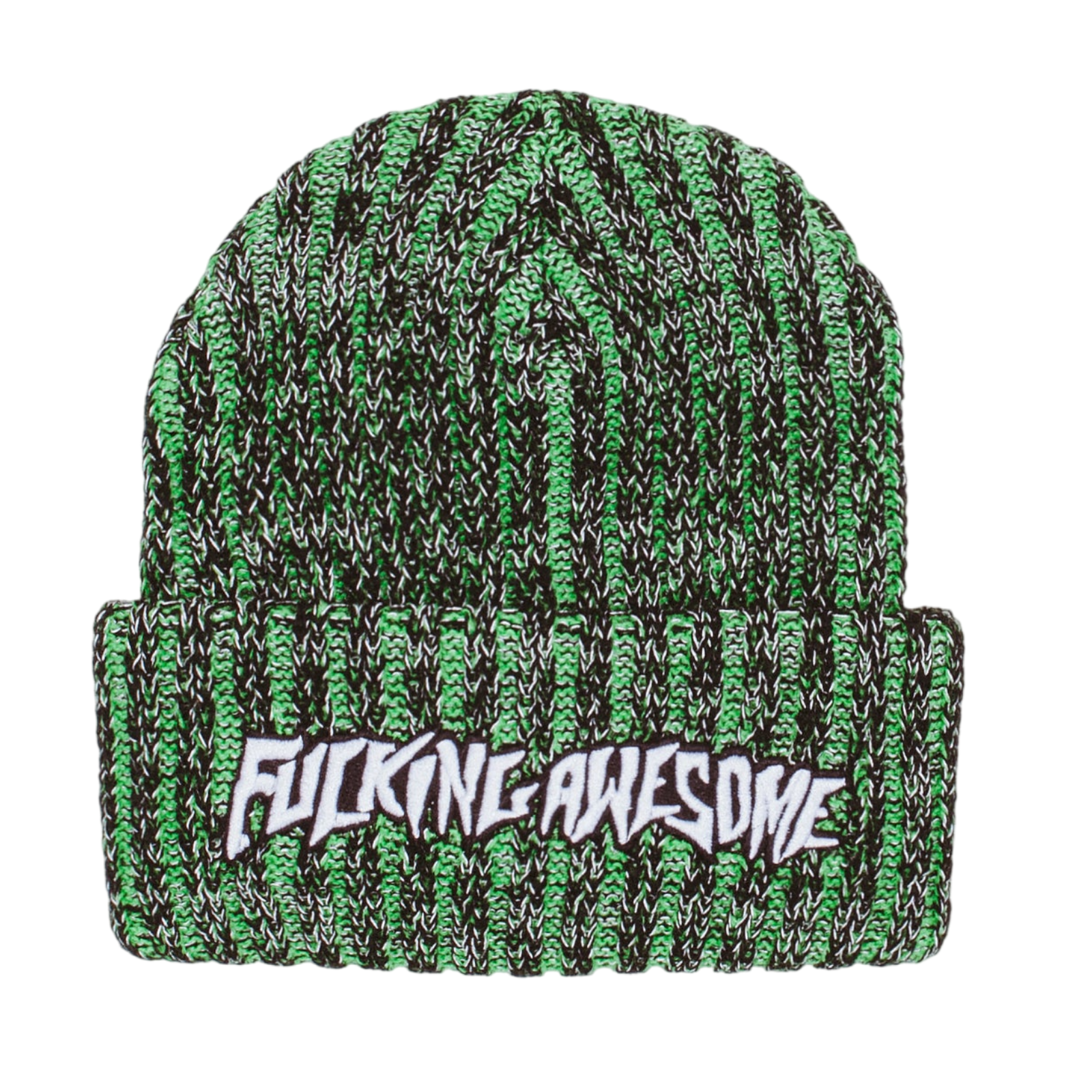 Reflective Stripe Beanie - Green/Black