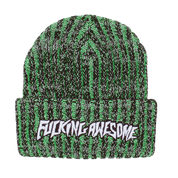 Reflective Stripe Beanie - Green/Black