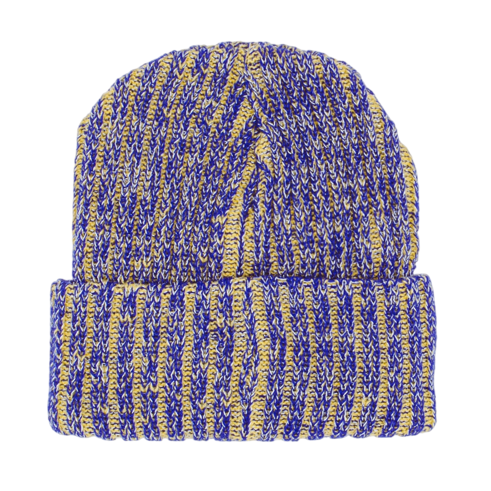 Reflective Stripe Beanie - Yellow/Blue