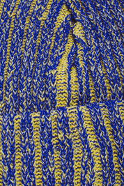 Reflective Stripe Beanie - Yellow/Blue