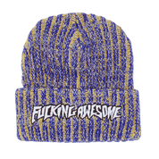 Reflective Stripe Beanie - Yellow/Blue
