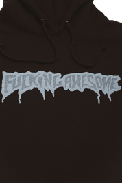 Reflective Drip Logo Hoodie - Black