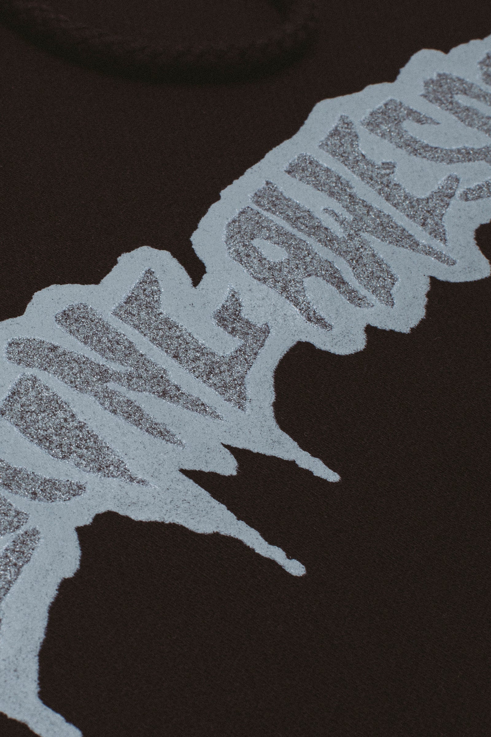 Reflective Drip Logo Hoodie - Black