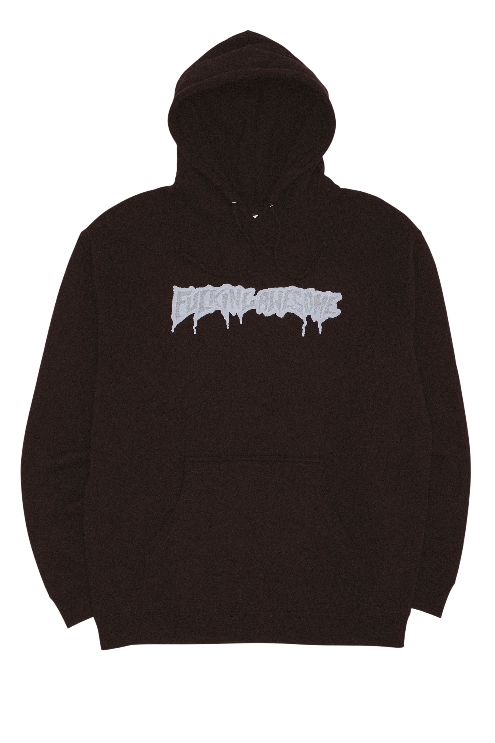 Reflective Drip Logo Hoodie - Black