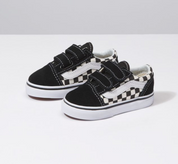 Toddler Old Skool V - Primary Checkerboard Black/White