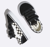 Toddler Old Skool V - Primary Checkerboard Black/White