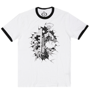 Tavi Ringer Front Print T-Shirt - White