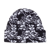 Floral Beanie - Black