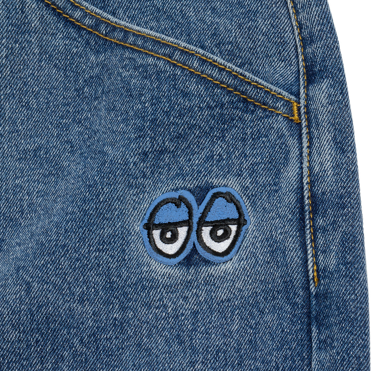 Pantalon en denim sergé Eyes - Délavage à la pierre