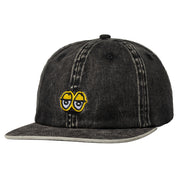 Eyes Strapback Hat - Black Wash/Gold