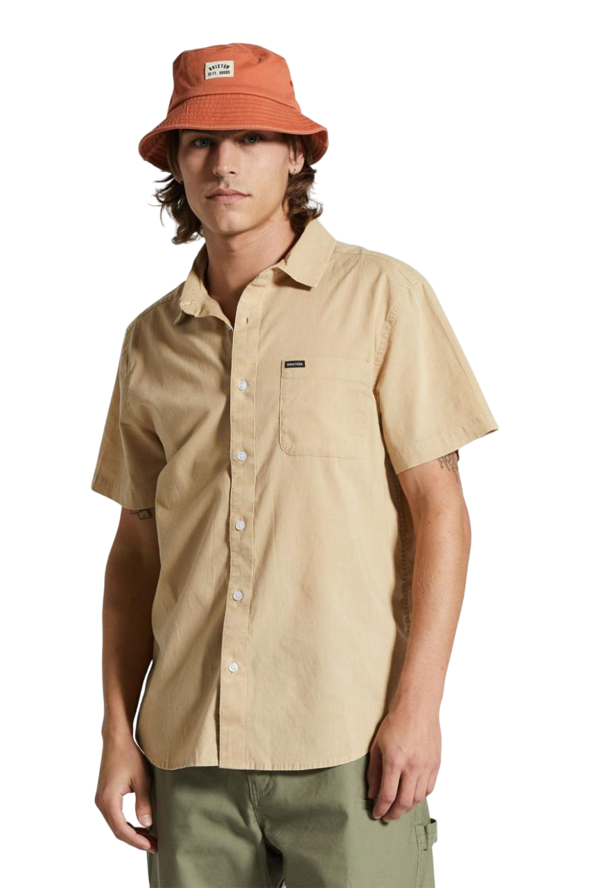 Charter Sol Wash S/S Woven Shirt - Oat Milk Sol Wash