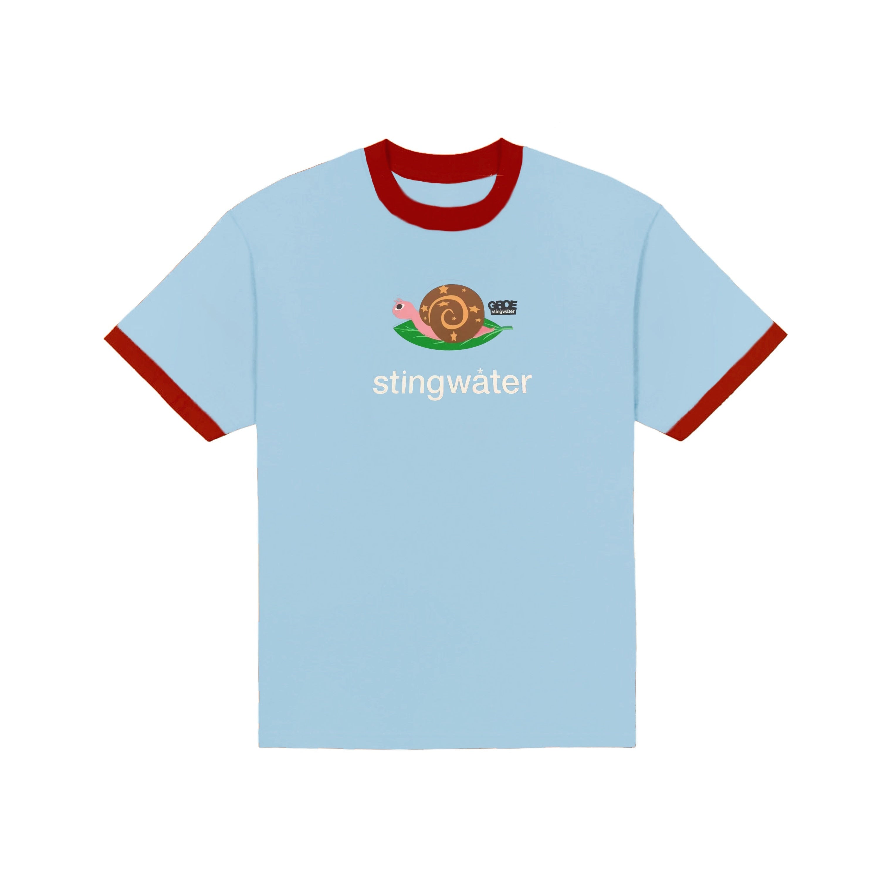 Snail T-Shirt - Light Blue Ringer