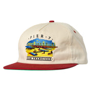 Pier 7 Snapback - Natural/Maroon